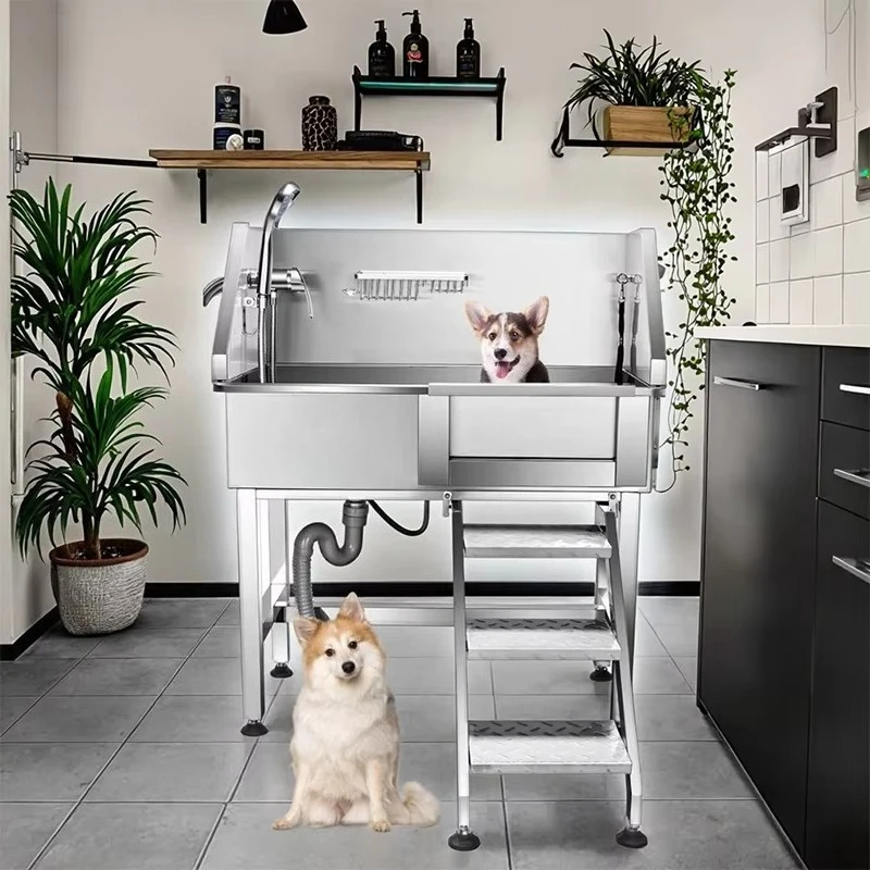 

Stainless Steel Pet Grooming Tub and Bathing Station Premium Cleaning & Bathing Tool for Pets
