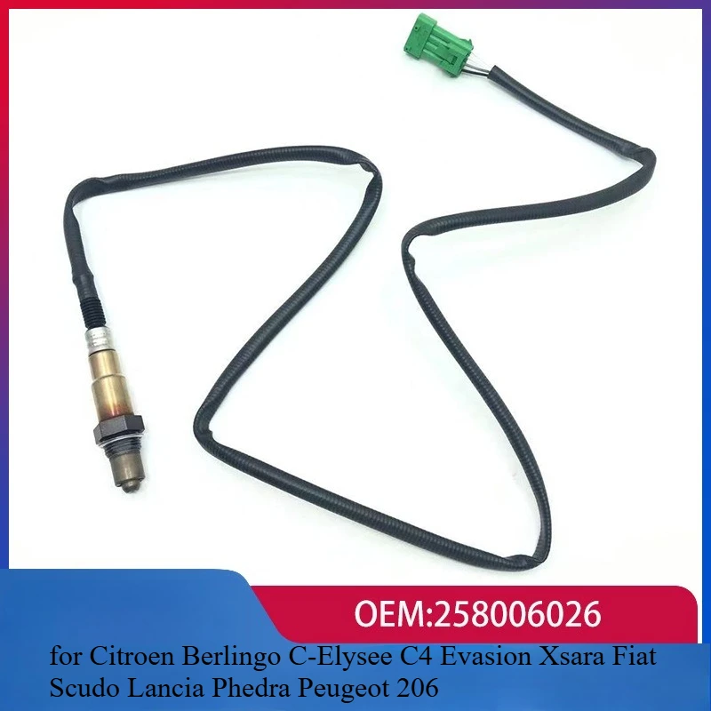 

0258006026 Lambda O2 Oxygen Sensor For Fiat Geely CITROEN PEUGEOT 206 1.4 301 307 308 406 607 807 1.6 VTi 1.8 2.0 2.2 16V