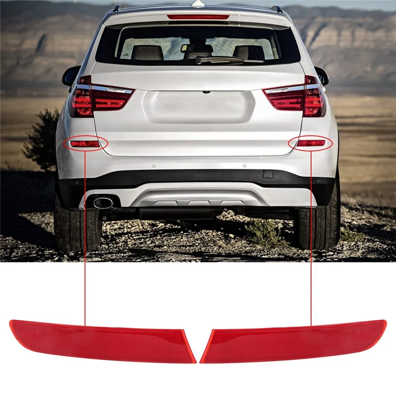 

1 Pair New High Quality Car Rear Bumper Side Light Reflector 63257352209 63257352210 For BMW X3 F25 LCI 2013-2017-AU62