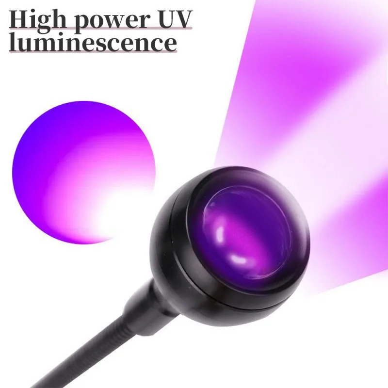 UV LED Light สําหรับเล็บโคมไฟแห้ง 360 ยืดหยุ่น Clip-on โต๊ะคลิป Mini USB แบบพกพาเครื่องเป่าเล็บเล็บ Salon เครื่องมือ
