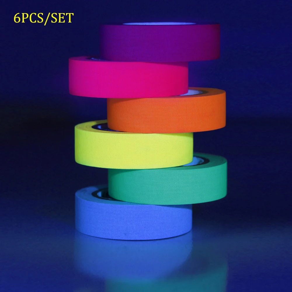 

Luminous Tape Fluorescent Night Self-adhesive Glow In Dark Safety Film Sticker Safety Security Stage Decor home Decorat 6pcs/Set