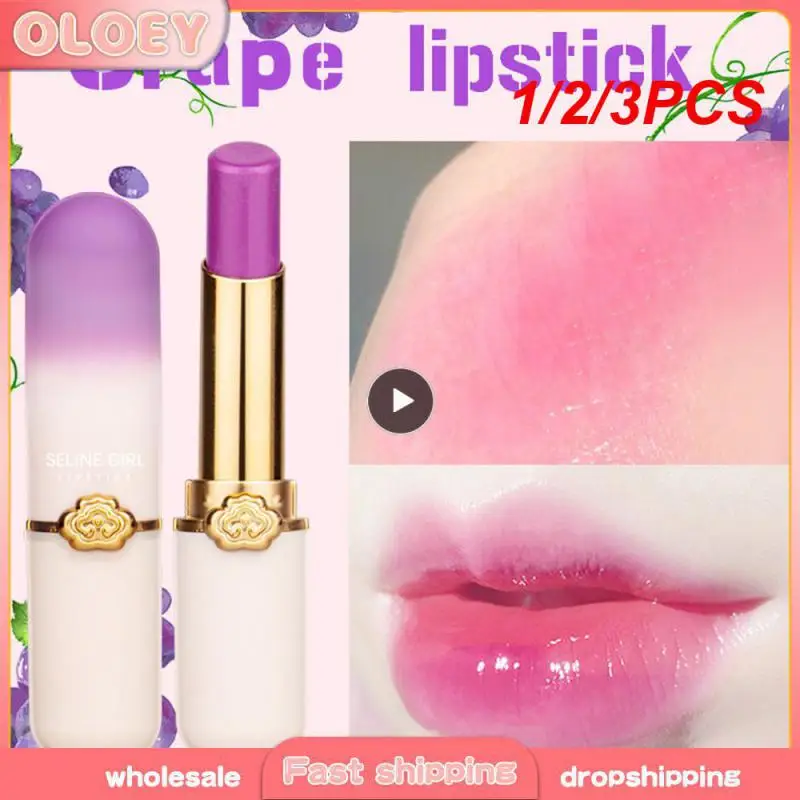 1/2/3PCS Moisturizing Lip Balm Moisturizing Jelly Lipstick Jelly Discoloration Fade Lip Lipstick Lip Makeup Colored Lipstick