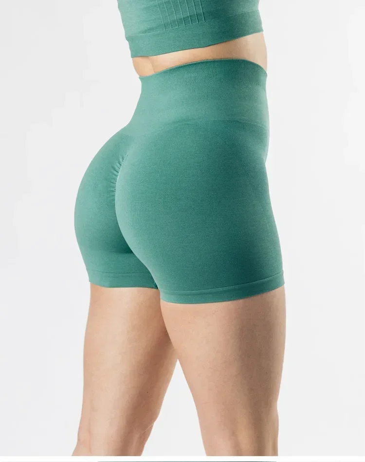 Alphalete High Waist Amplify Seamless Shorts Women Scrunch Butt Yoga Shorts Push Up Gym Shorts Athletic Booty Workout Short