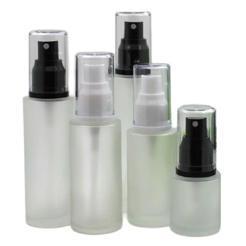 Matte Frosted Glass Spray Bottle Cylinder Atomizer Perfume Sprayer Cosmetic 20/30/40/50/60/80ml Empty Mist Spray Bottle 10pcs