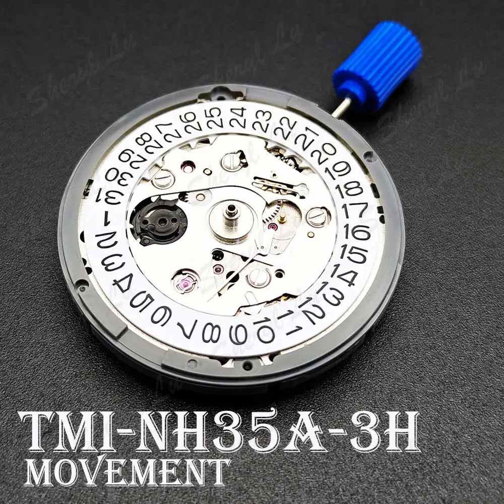 عالية الدقة العلامة التجارية اليابانية الجديدة TMI 4R35 NH35 أجزاء ساعة يد تعمل بالحركة حركة ميكانيكية أوتوماتيكية بالكامل 3 تقويم الساعة