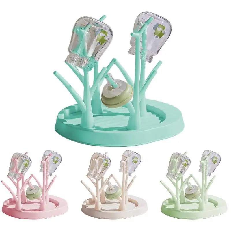 Bottle Rack Dryer Detachable Baby Bottle Holder Storage Tree-Shaped Bottle Dryer Rack Space-Saving Bottle Holder For Baby Bottle