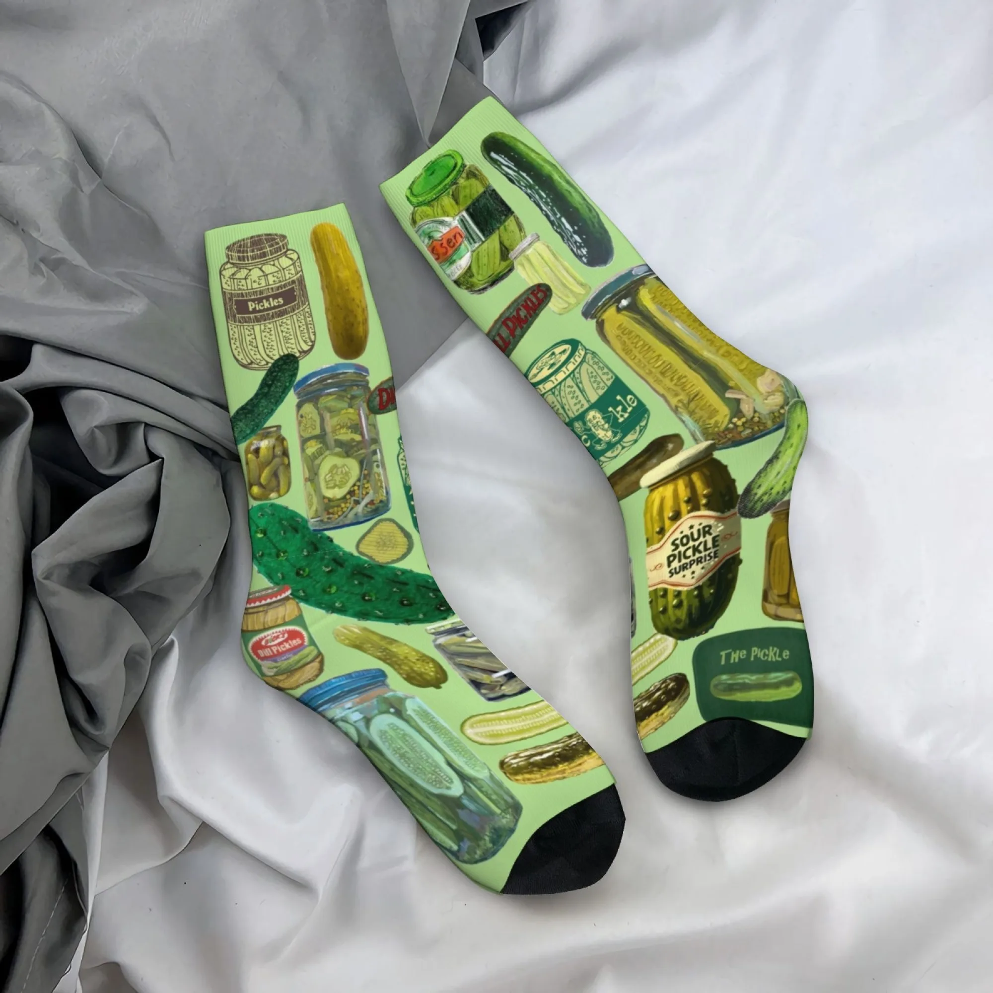 

Canned Pickled Cucumbers Novelty Funny Socks Retro Style Casual Stylish Men's Socks Street Hip-Hop Happy Socks Crazy Party Gifts