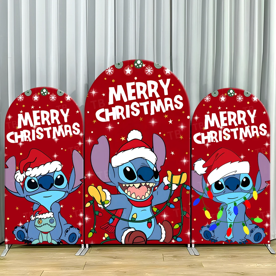 

Фон-арка с тематикой TB Merry Christmas, Дисней Стич, для детского дня рождения, декор для фотосессии, фон для фотозоны, реквизит для детского праздника