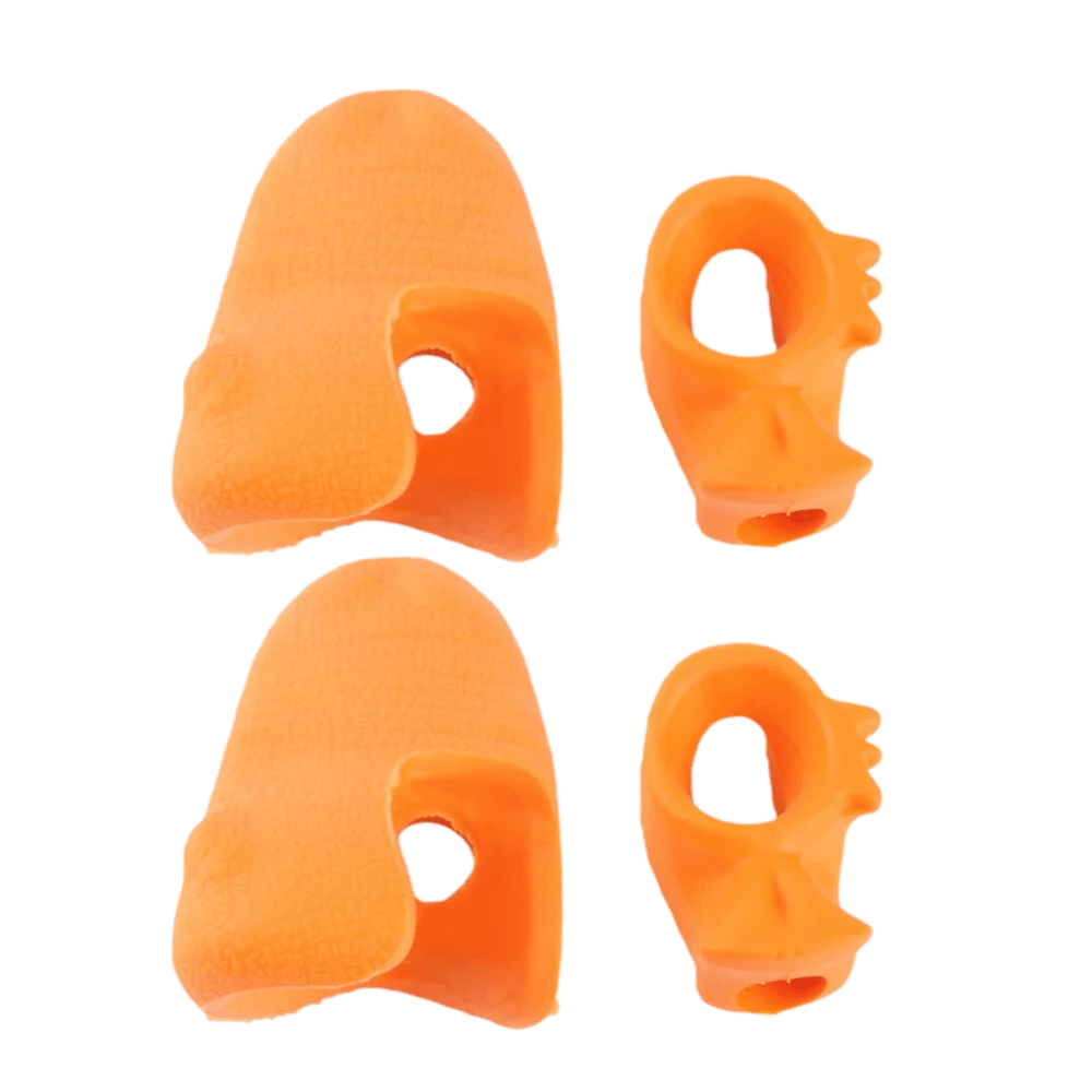 4PCS Soft Orange Color Violin Bow Grip Guide Rubber Violin Bow Teaching Aid Violin Bow Holder For Starter
