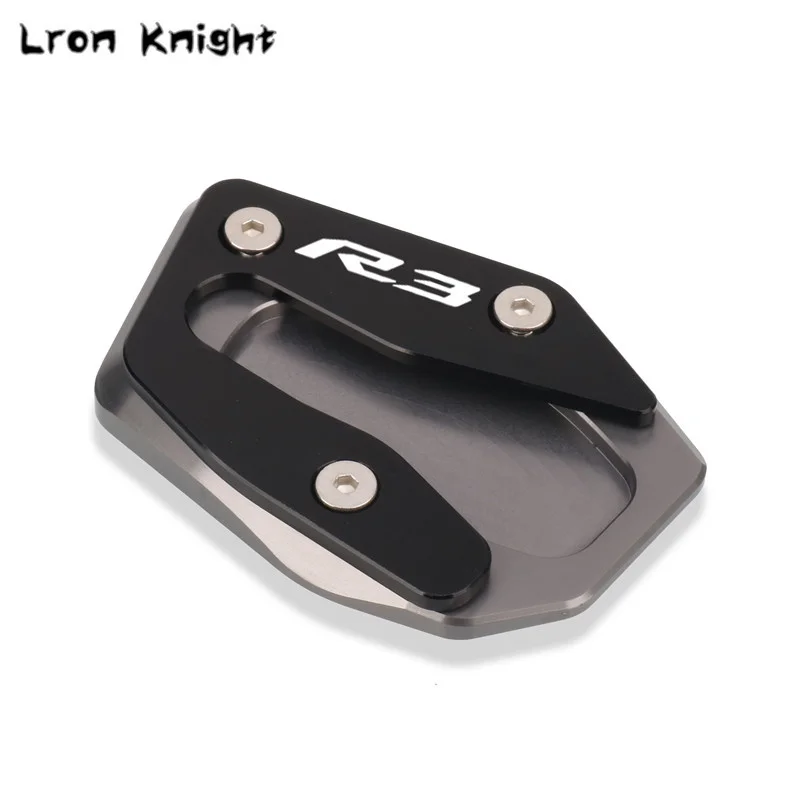 For YAMAHA YZF R3 R25 YZF-R3 YZF-R25 YZFR3 YZFR25 2019-2023 2021 Motorcycle CNC Kickstand Sidestand Stand Extension Enlarger Pad