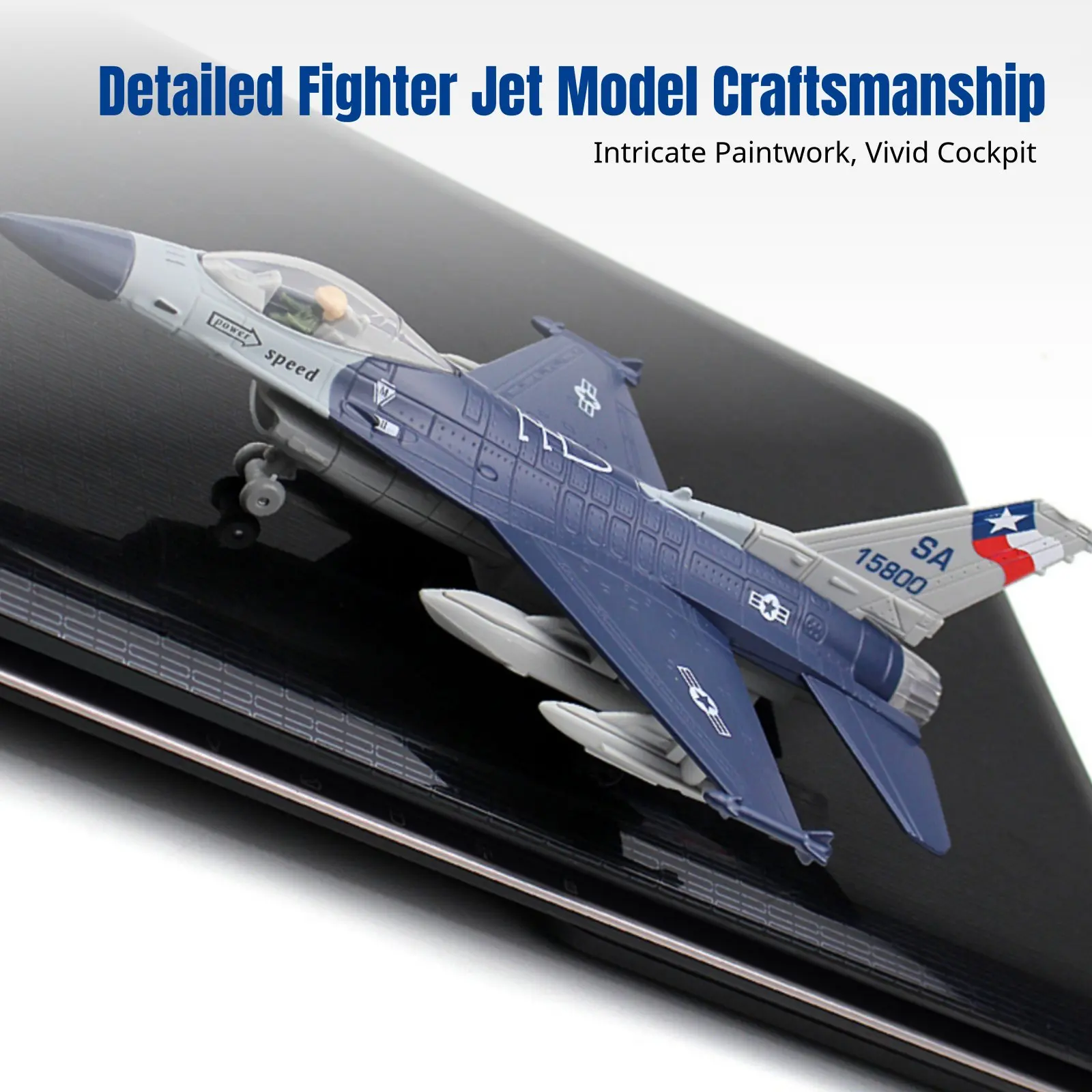 

Alloy F-16 Fighter Jet Replica Model, Boxed Collectible, Realistic Display, Gift for Aviation Lovers