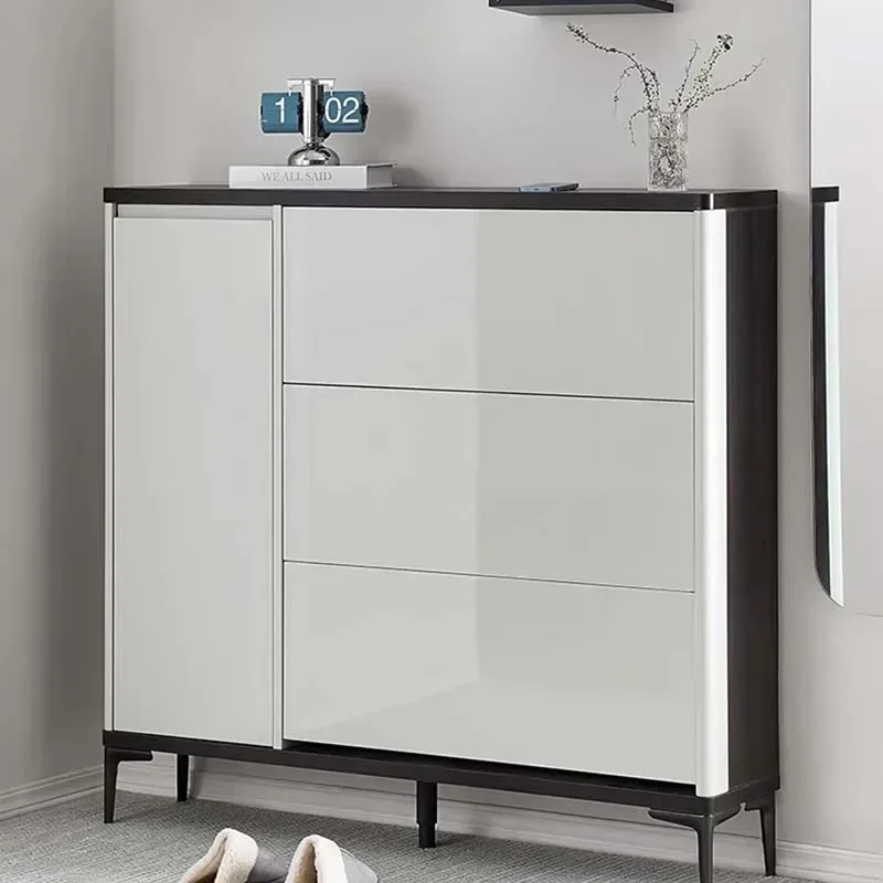Strong Design Shoe Cabinet Vertical Beutiful Modern Living Room Shoe Rack Organizer Space Saving Range Chaussure Home Furniture