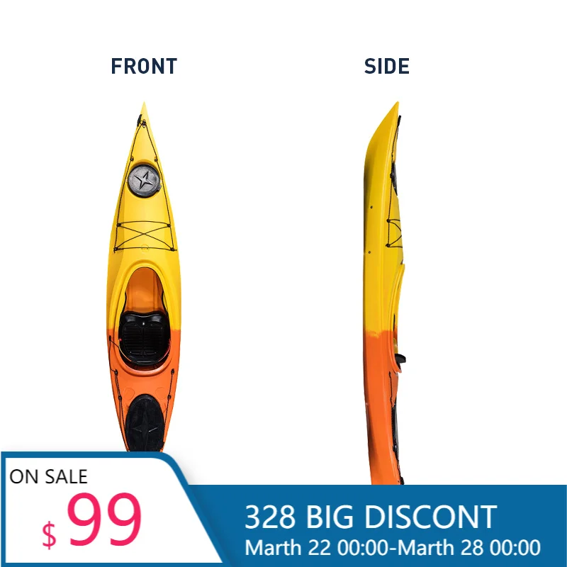 Double‑Seat Sit‑In LLDPE Modular Sea Kayak Custom Mixed‑Color With Stabilizer Option