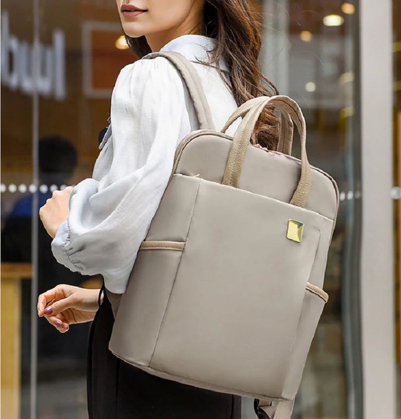 New High Quality Waterproof Oxford Business Backpacks Men Women's Large Capacity Double Zipper Shoulder Bags Totes Notebook Bag