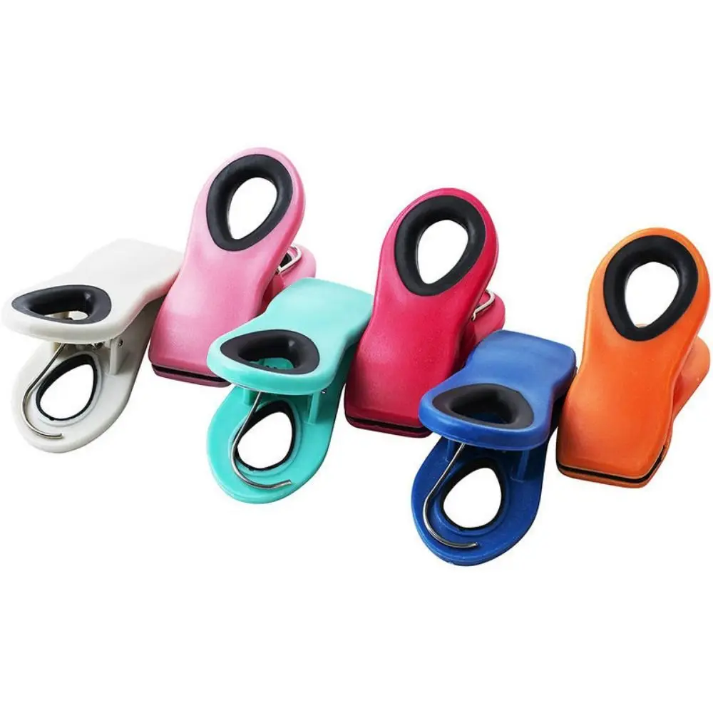 Moisture-proof Refrigerator Magnetic Clip Food Grade Non-slip Memo Note Magnet Clip Strong Magnet Food Sealing Clip