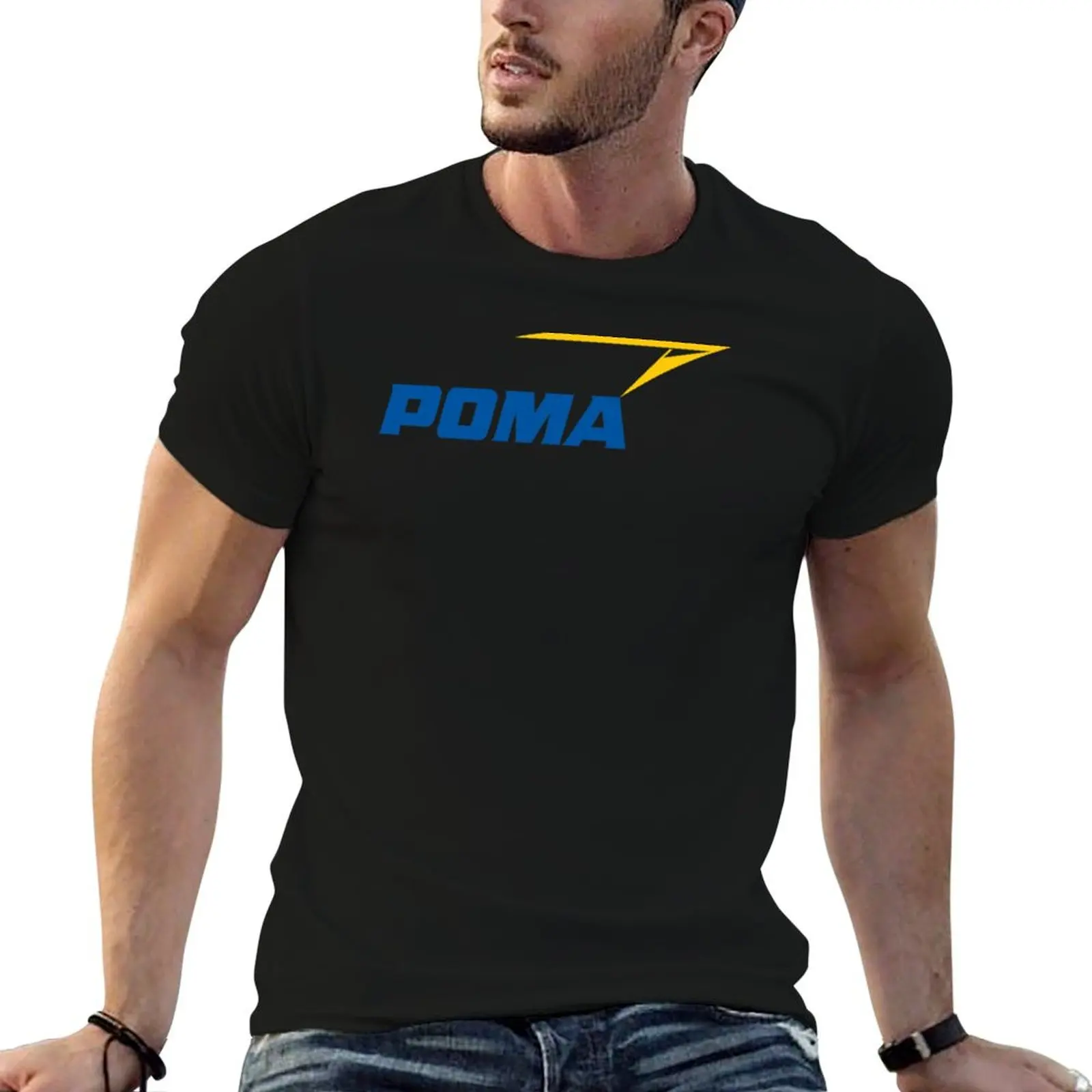 Camiseta Poma Lift Mt Buller, camiseta con estampado de adhesivos y máscaras, camiseta para hombre, camisetas de verano para hombre, camisetas informales con estampados, camiseta