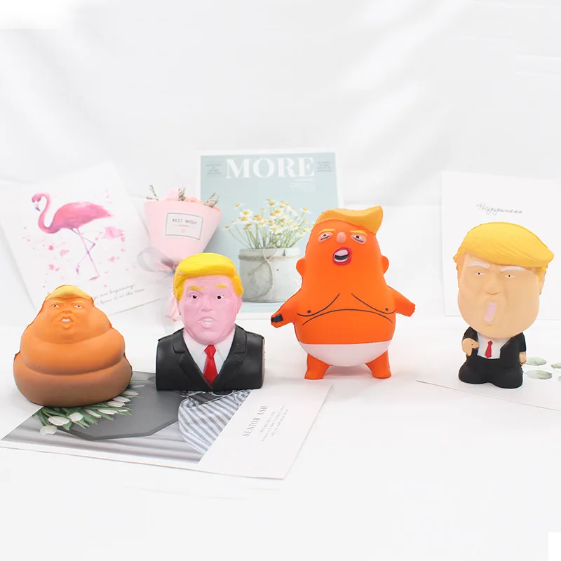 trump squishy Extrusion Recovery Shape Decoration Craft Soft Fashion PU Slow Rebound Doll Figurines Miniatures