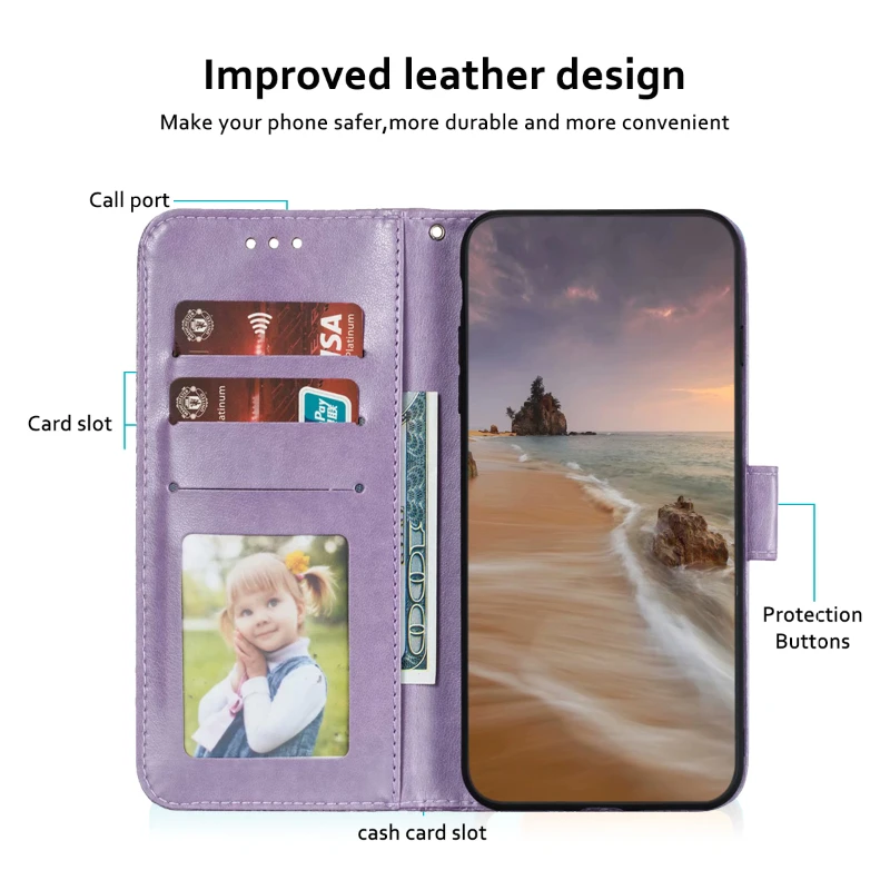 flower wallet Case for OPPO Reno8 Lite Reno 7 Lite 8T 5 6 Pro 5G Reno7 Reno5 Reno6 A1 Pro Find X3 Neo X5 Lite Leather Flip cover