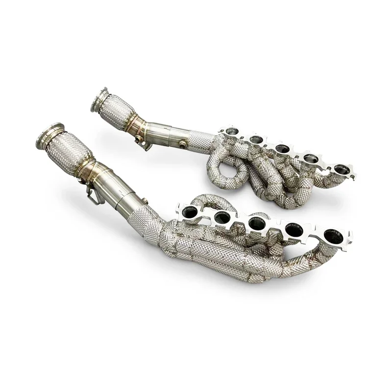 

Stainless Steel Car Exhaust Pipe With Thermal Shield, Downspout Exhaust Manifold, Lamborghini Huracan LP 580 LP610 5.4 L