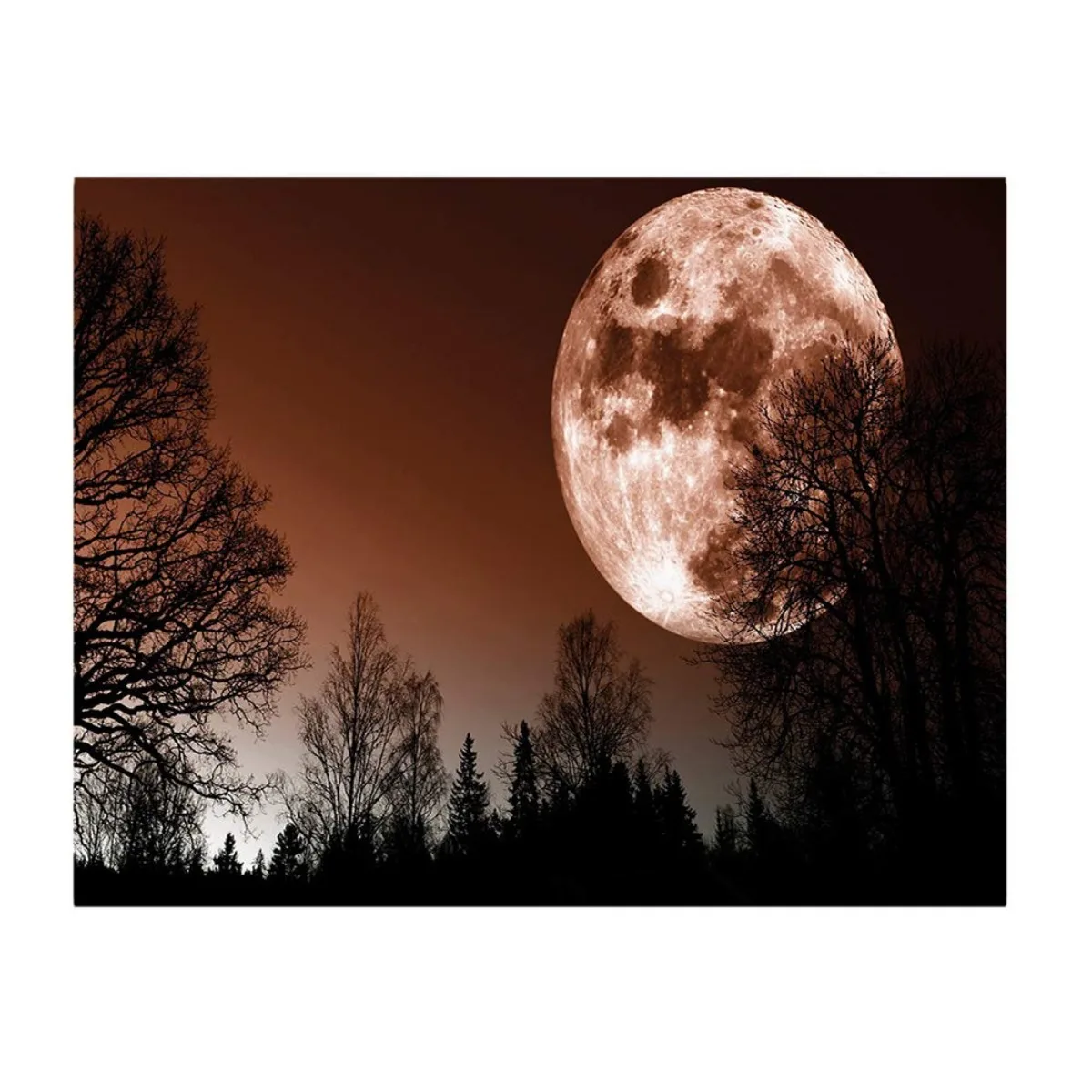 Full Moon Night Wolf Table Stickers Night Scenery Computer Desktop Dining Table Refurbish Wallpaper Coffee Table Decals Mural