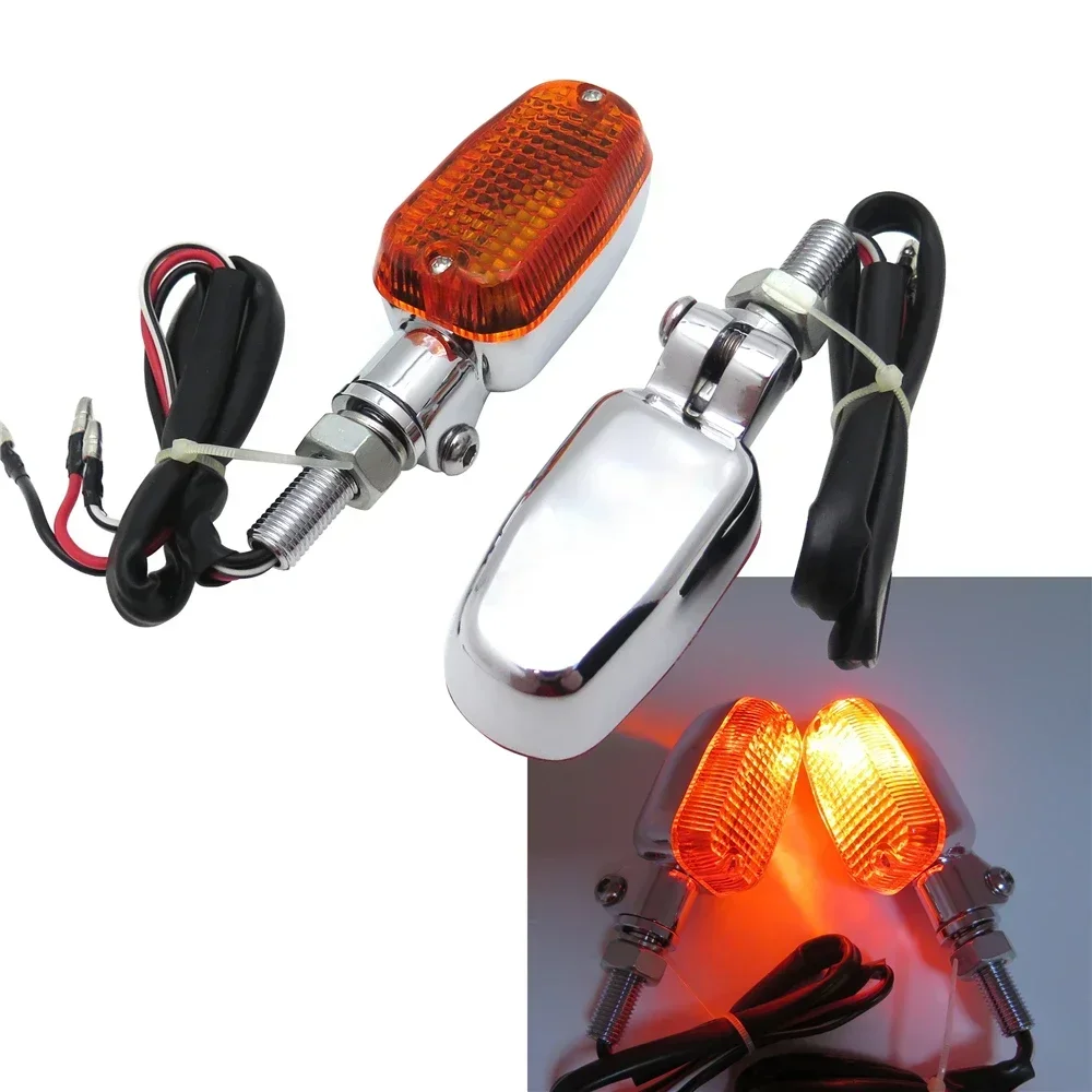 

10mm Stalk Turn Signals Blinker Lights for Universal Honda Kawasaki Yamaha TRIUMPH Amber Aftermarket Motorcycle Parts