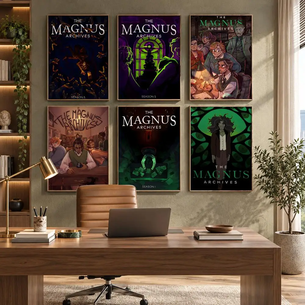 Podcast The Magnus Archives Horror Art Poster HD Waterproof Wall Decal for Study, Living Room & Garage, DIY Great Gift for Fans