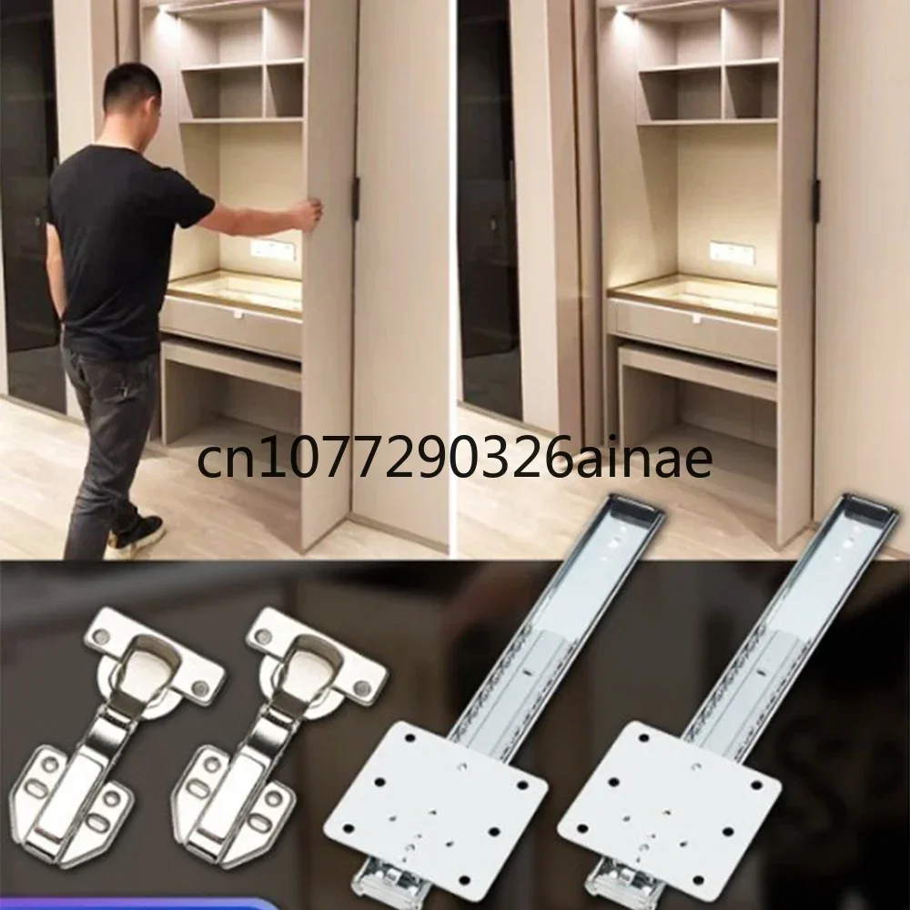 Furniture Accessories Soft Close Drawer Slide Solid Steel Ball Pocket Door Slide Folding Hidden Cold-Rolled Steel Drawer Slides