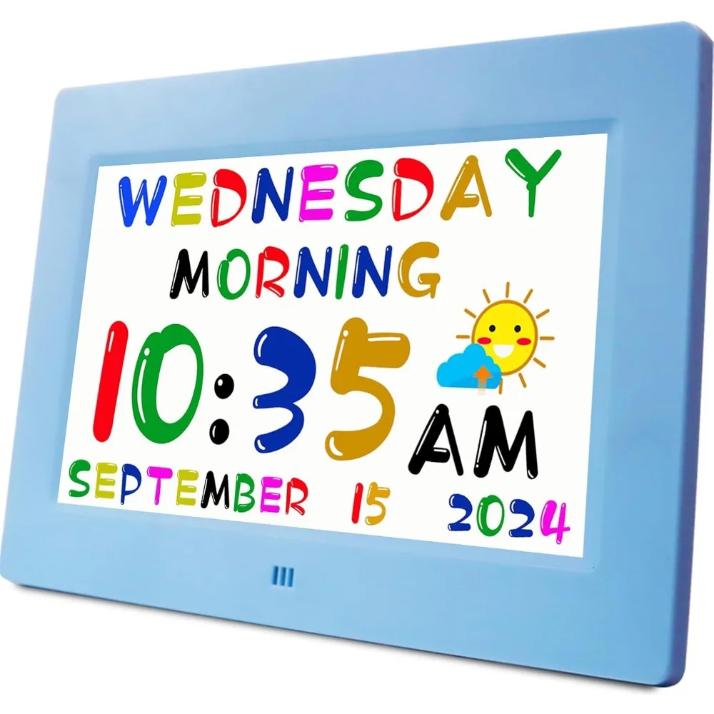 ساعة تعليمية رقمية مع وقت التحدث، 24 منبهًا، وعرض التقويم وجهاز تحكم عن بعد - سهلة كهدية عيد ميلاد للأطفال #1