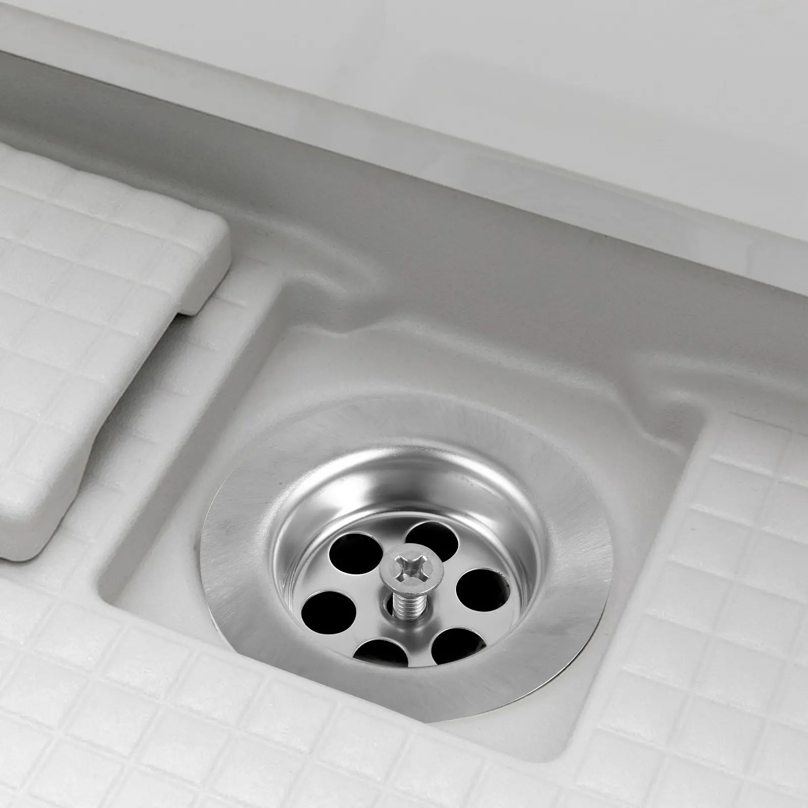 Utility Sink Drain Kit Tub Strainer Plug Easy Install Kitchen Laundry Tub Drain Cover Clog Blocker Behind The Sink Water Catcher