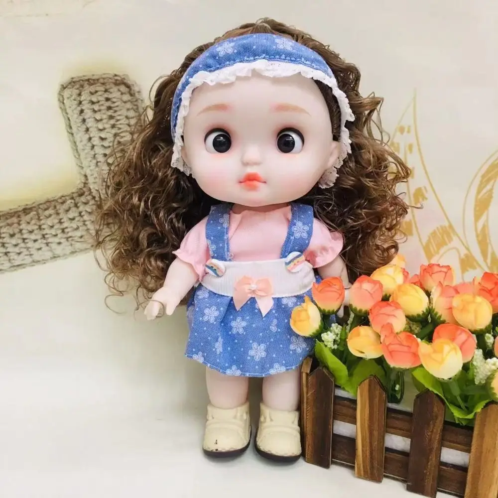 1/6 SD 28cm Bjd Doll with Clothes Attractive Eyes Long Hair Dress Up BJD Dolls Ball Jointed with Wig Make Up