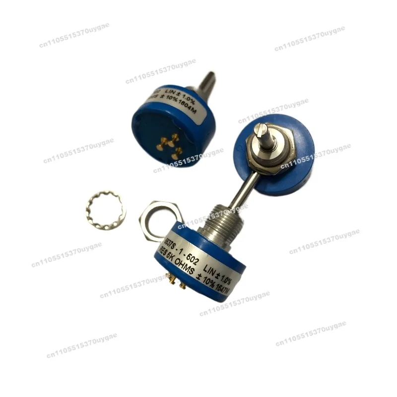 6637S-1-502 360 Degree Rotating Potentiometer, Shaft Length 25MM 5K Gold-plated Feet, Brand New