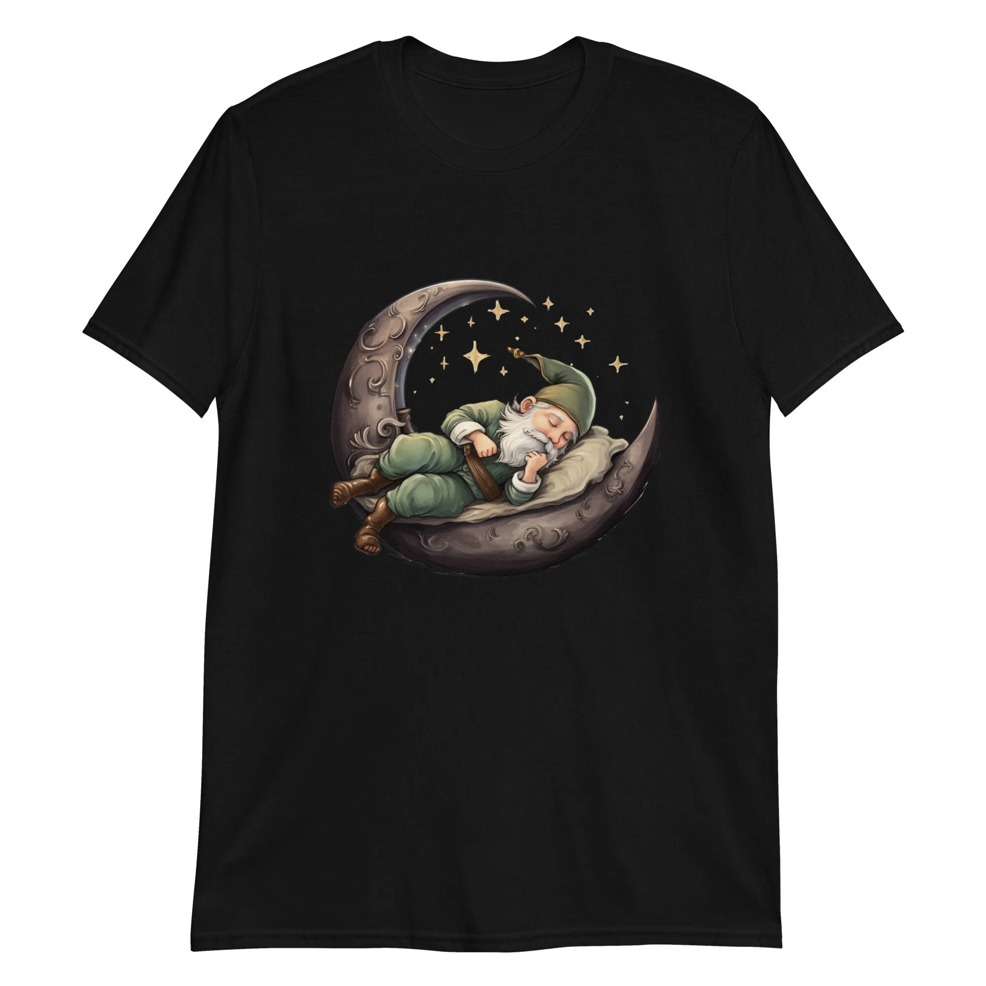 Moonlit Dreams Vintage Storybook Gnome T Shirt