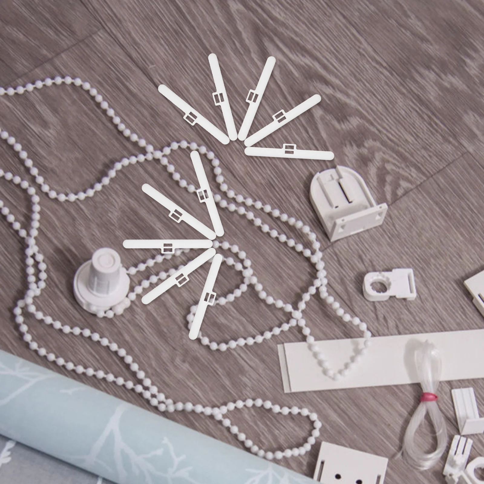 10pcs Dual-Hole Slats Replacement For Vertical Blinds Repair Parts Plastic Hangers Household Curtain Accessories Blind Fixing