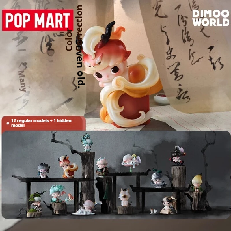 

Фигурка серии Pop Mart Dimoo A Touch Of Wind And Moon, слепая коробка, игрушка, украшение, подарок, плюшевые игрушки, официальная виниловая фигурка Popmart