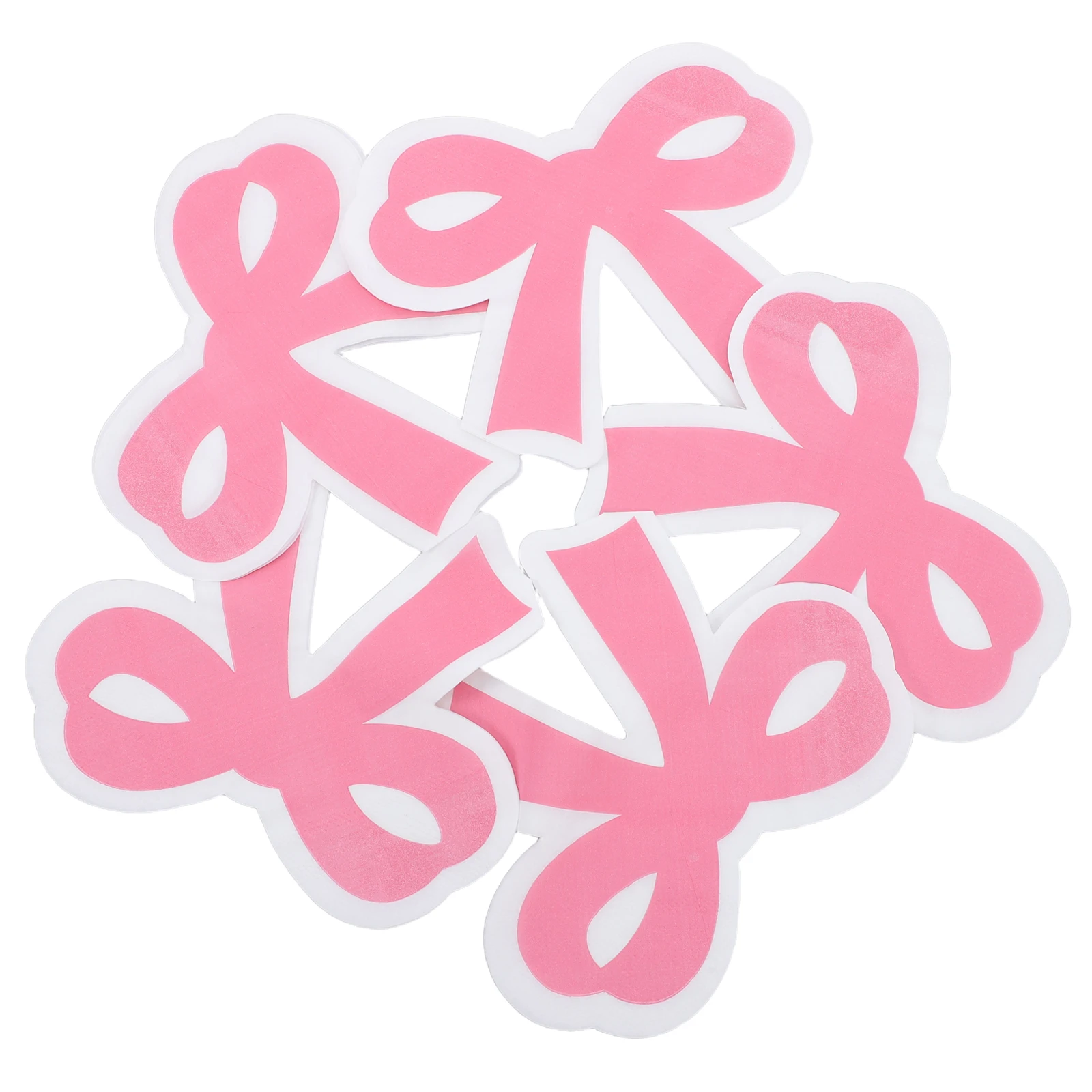 

40 Pcs Bow Napkin Napkins Girls Birthday Party Decoration Decorate Decorations Paper
