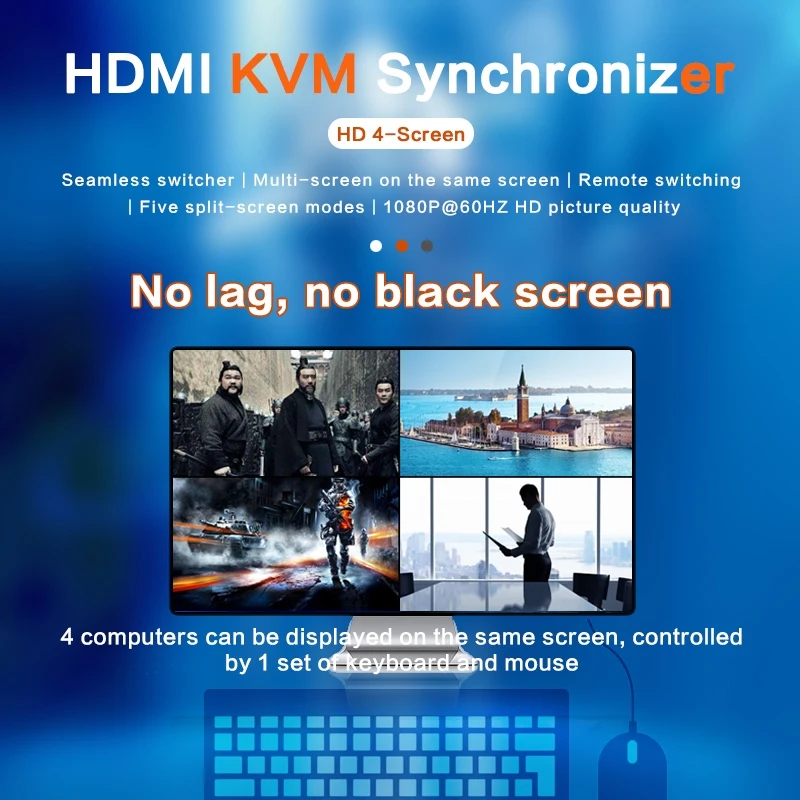 4X1 hdmi كفم التبديل 4 ميناء أوسب السيارات كفم سلس الجلاد 4 قطعة كفم مزامنة للطابعة رصد لوحة المفاتيح الماوس شاشة تعمل باللمس