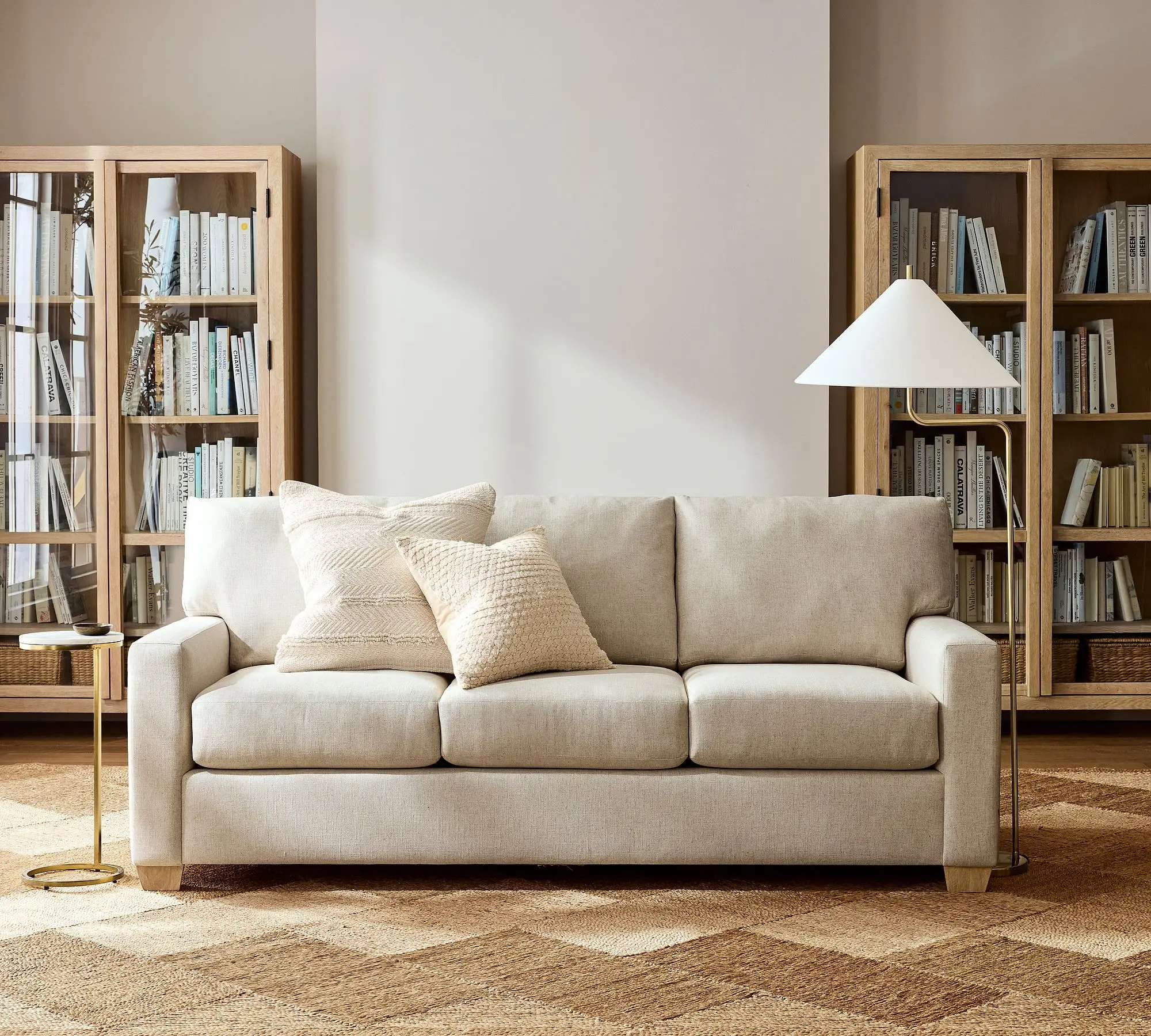 fl-Modern Luxury American Style Double Sofa Large White Fabric Soft Living Room Furniture Set Factory Direct Sale%