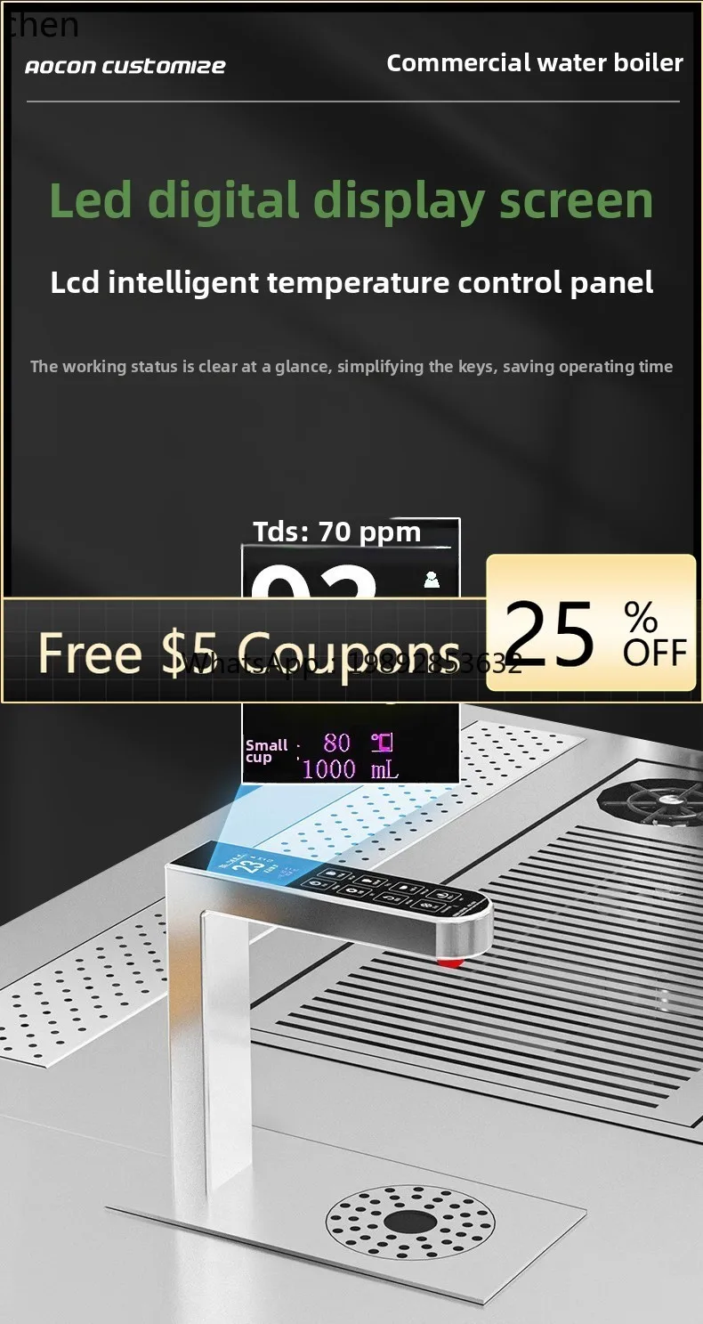 

Embedded Water Boiler New Chinese Tea Undercounter Water Boiler Quantitative Milk Tea Shop Cafe