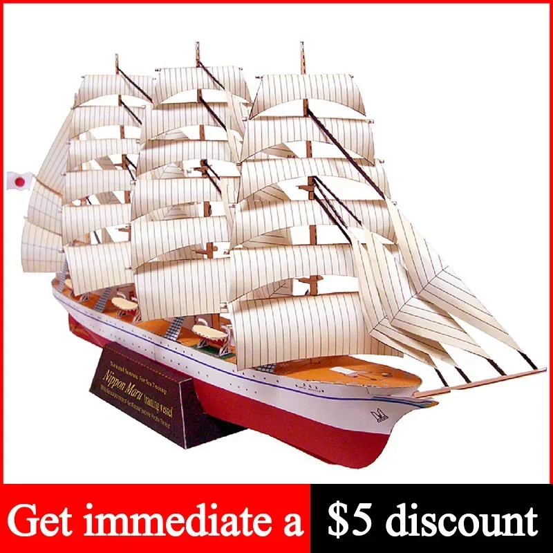 

Парусник Nippon Maru Парусник Парус Корабль ручной работы 3D бумажная модель Papercraft DIY Оригами для взрослых художественные ремесленные игрушки ZX-110