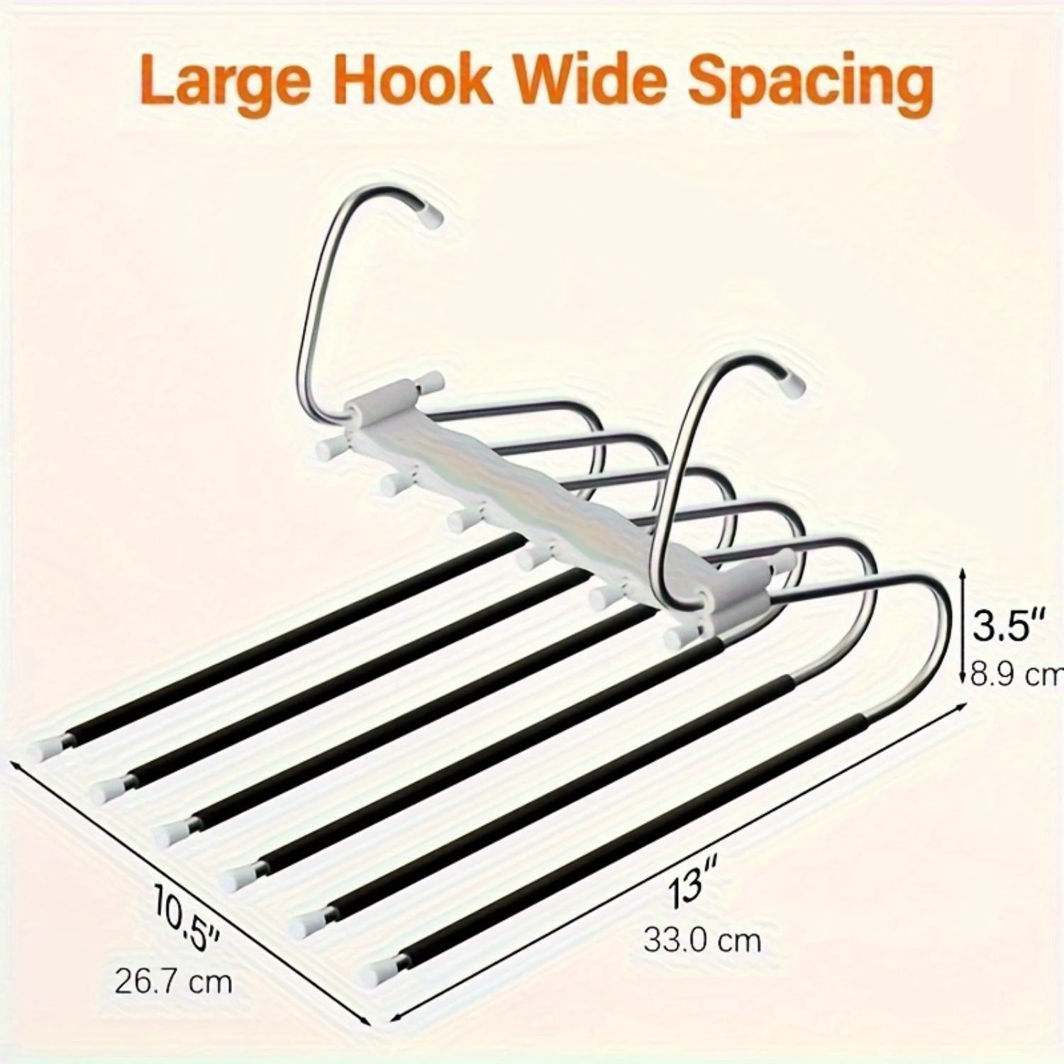 Upgrade Your Closet Organizer Hangers with this Pack of Space Saving Anti-Slip Design for Pants, Jeans, Skirts, Trousers, and Sc