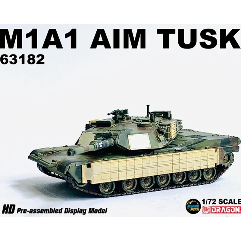 Adult Gifts 1:72 Scale Plastics 63182 US M1A1 AIM TUSK Main Battle Tank Model Militarized Combat Track Type Classic Collection