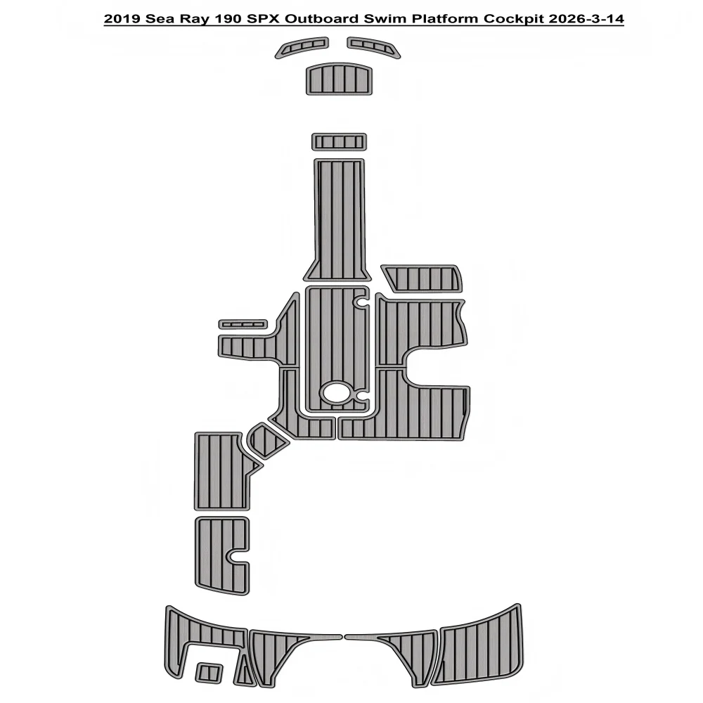 

2019 Sea Ray 190 SPX Outboard Swim Platform Cockpit Pad Boat EVA Teak Deck Floor Mat SeaDek MarineMat Gatorstep Style