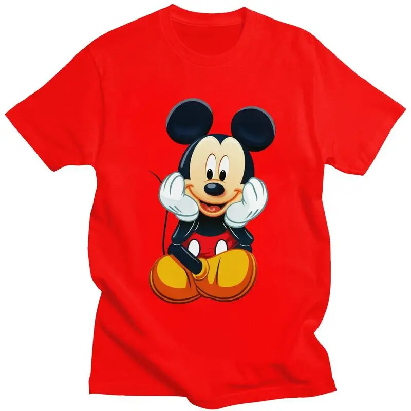 Mickey Mouse T-Shirt für Männer kurze Ärmel lässig T-Shirt cooles T-Shirt Slim Fit 100% Baumwolle