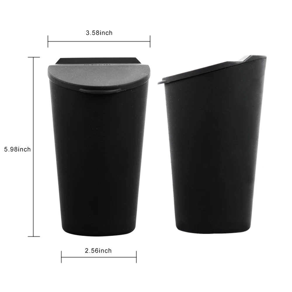 Herval For Tesla Model 3/Y/S/X Car Door Trash Can Trash Storage Box Door Trash Bin Silicone Garbage Can Car Interior Accessories