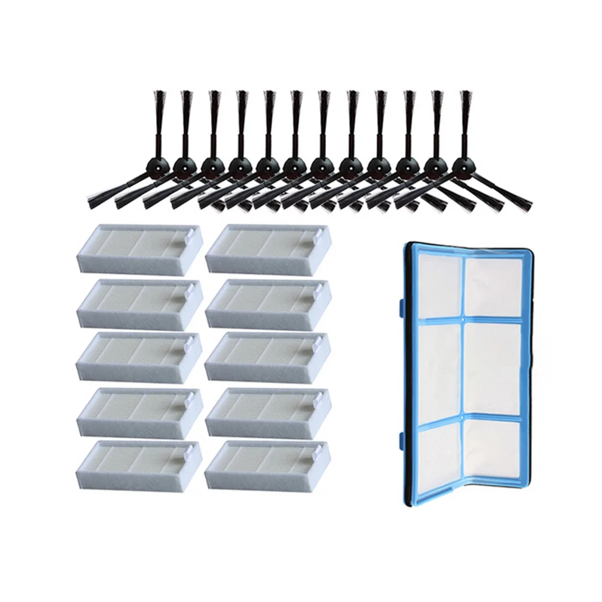 أجزاء المكنسة الكهربائية فرشاة جانبية أساسية فلتر Hepa فعال لـ V5 V5S V3 V3S V5Pro V50 X5 V50 Pro أجزاء المكنسة الكهربائية الروبوتية