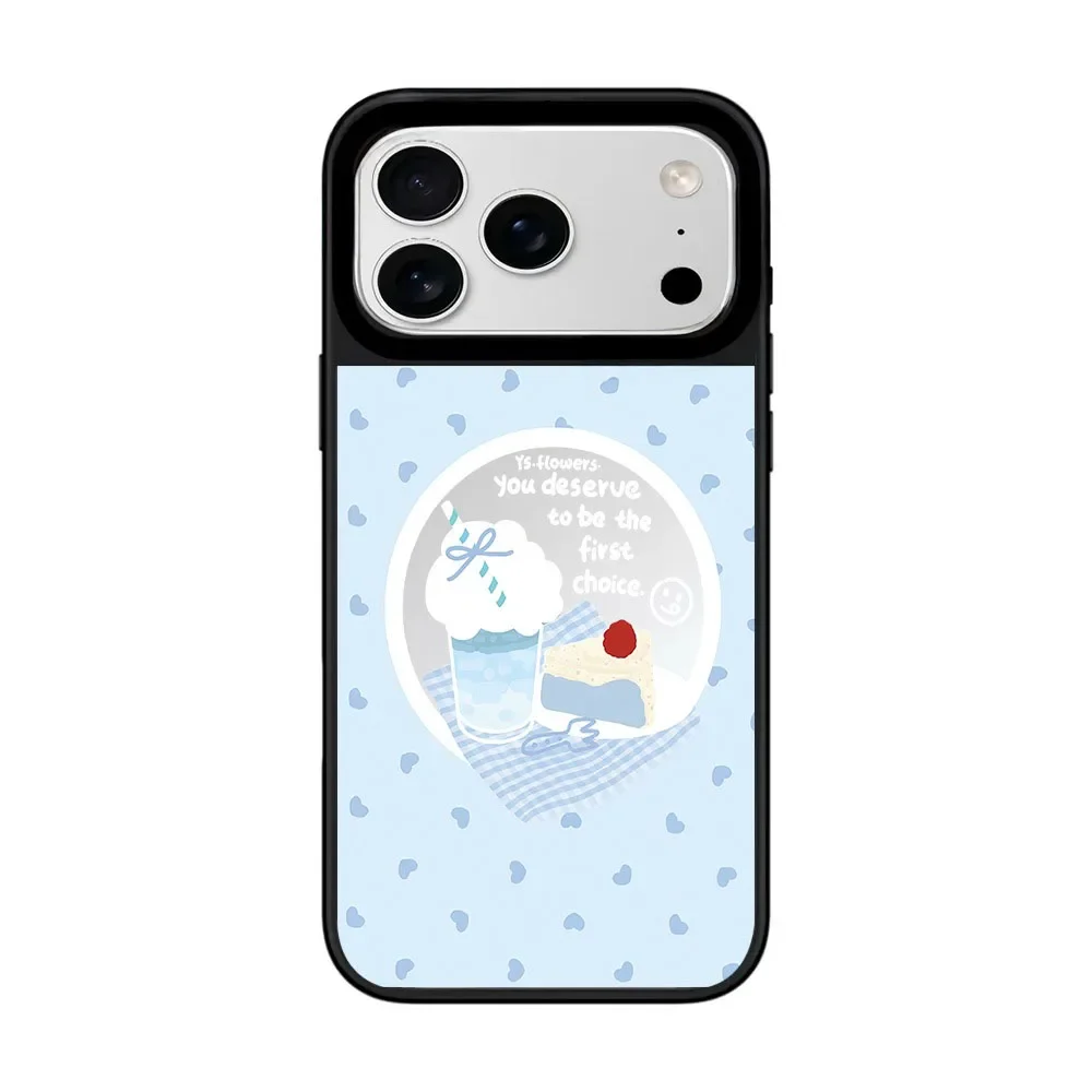 

Cute Cartoon Dessert Mirror Surface Magnetic Phone Case Cover for IPhone 12 13 14 15 16 17 Pro Max Case for IPhone 17 Air
