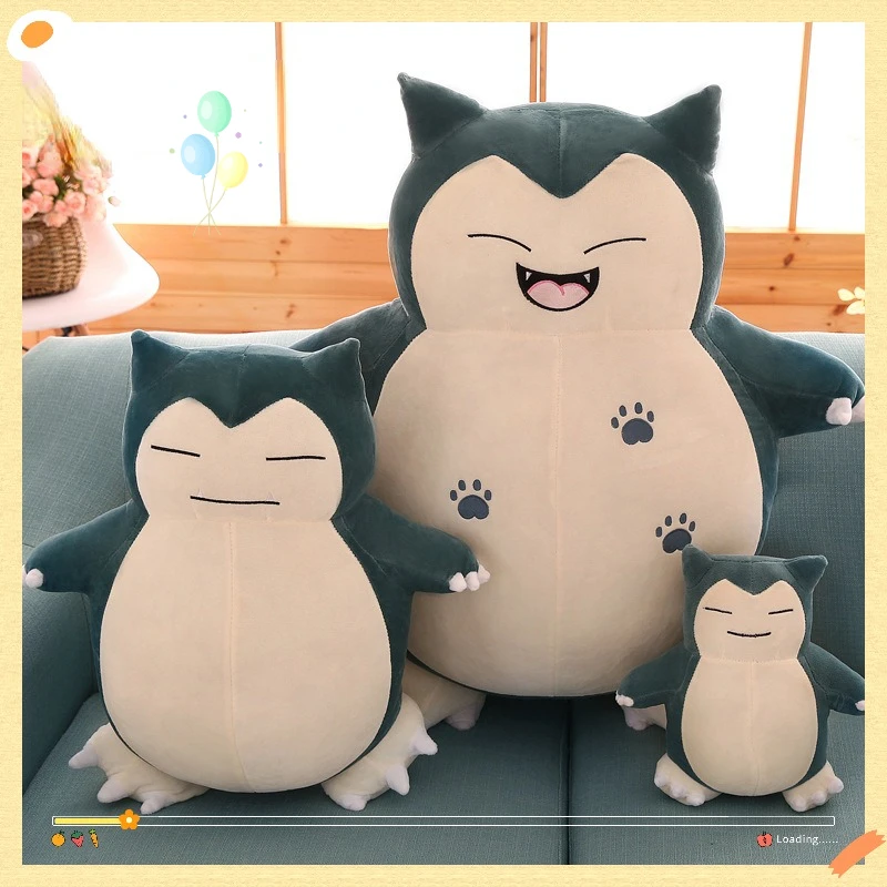 Pokemon Snorlax Plush Toys 20-50CM Cartoon Sleeping Anime Monster Plush Doll Soft Stuffed Animal Doll Birthday Girls Gifts