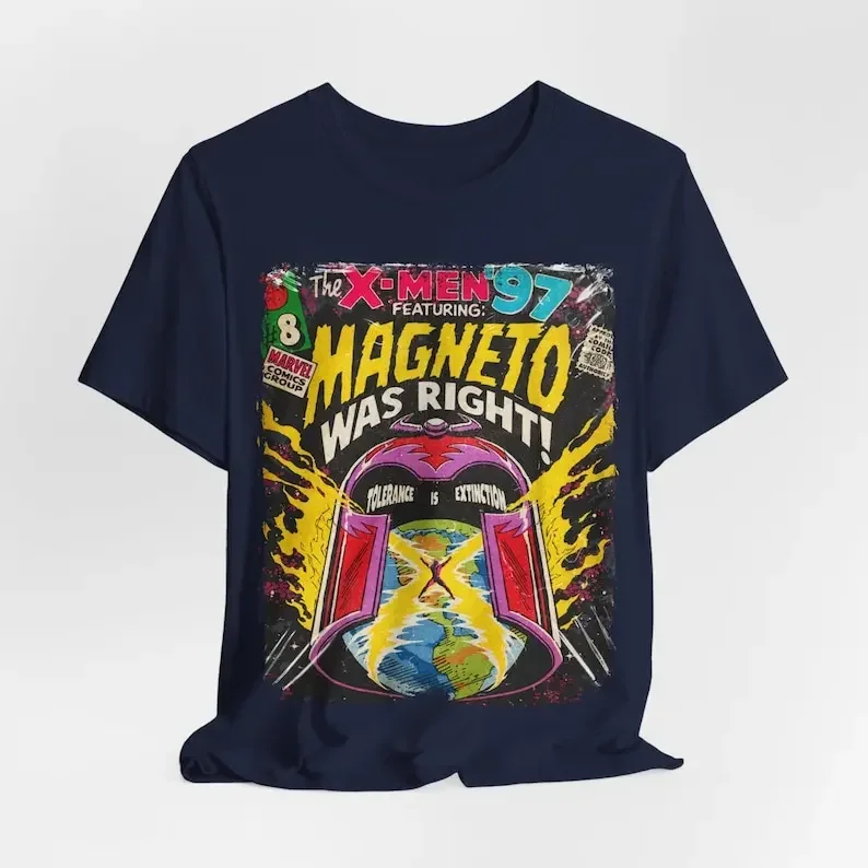 Aesthetic Magneto Was Right - Marvels X-Men 97 Vintage Mutant Superheroes Movie Streetwear  Unisex Short Sleeve T-Shirt