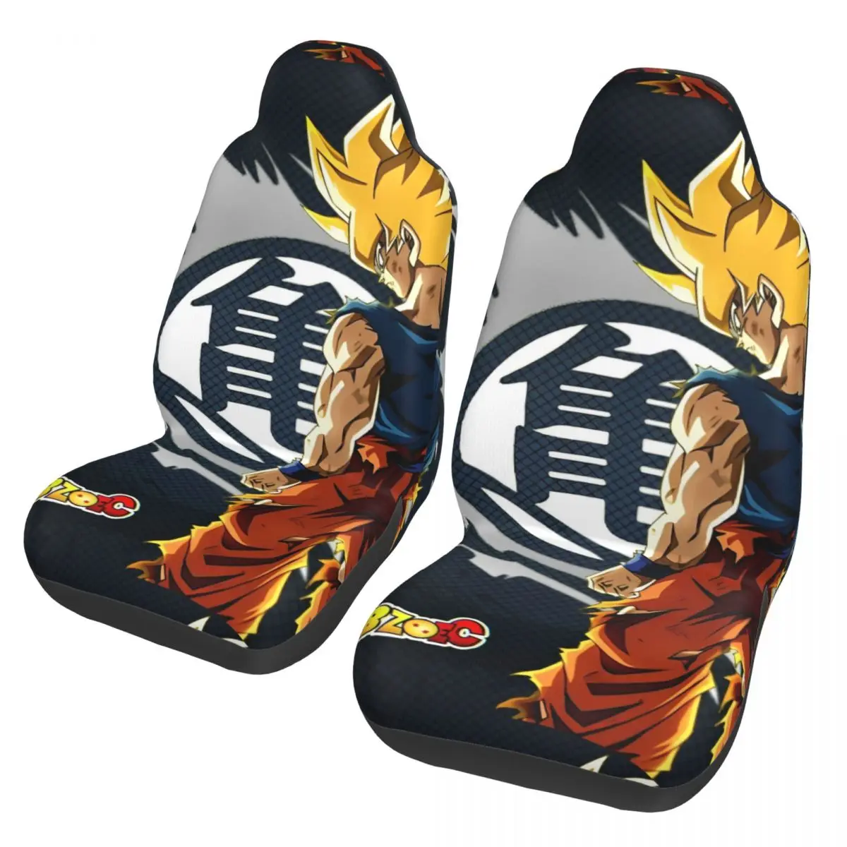 

Автомобильные чехлы для сидений DragonBallZ для легковых автомобилей, грузовиков и внедорожников, универсальные чехлы для передних сидений, комплект из 2 штук