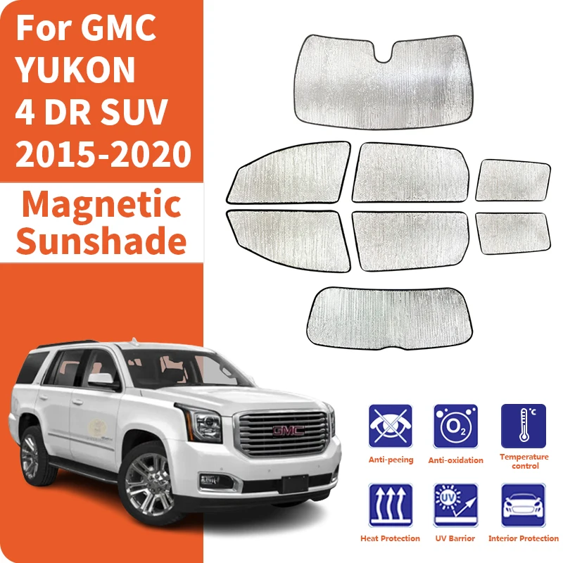 Custom Car Window Sunshade Anti-UV Car Sun Window Visors Sunshade Covers Accessories For GMC YUKON 4 DR SUV 2015-2020